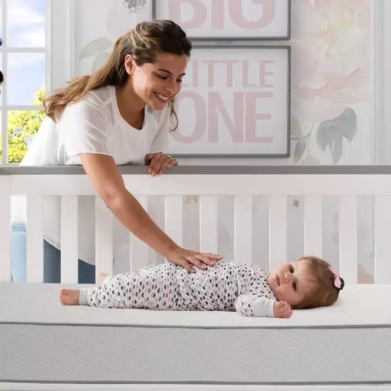 Matelas Beautyrest Black Diamond 2 étapes pour lit de bébé et tout-petit - Blanc : Mousse haute densité, Sensation ferme, 15 cm d'épaisseur