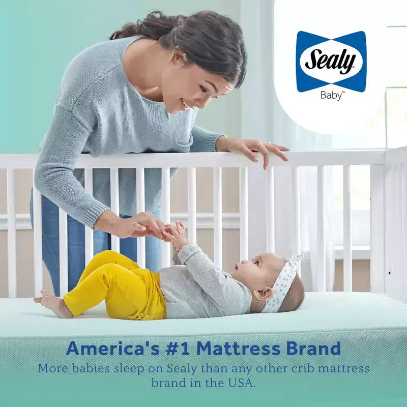 Matelas de berceau et pour tout-petit rafraîchissant 2 étapes Sealy Cool Comfort Premier : ferme, mousse, épaisseur de 5,5 po, 7 lb