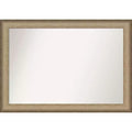 41" x 29" Non-Beveled Elegant Brushed Bronze Wall Mirror - Amanti Art: Polystyrene Frame, Includes Mount Hardware