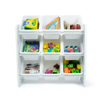 Meuble de rangement pour jouets Humble Crew Cambridge White pour enfants avec 9 bacs de rangement Blanc