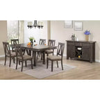 Kings Brand Furniture - Chaises d'appoint de salle à manger Lynn en bois marron, lot de 2