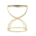 Table d'appoint ronde moderne Christopher Knight Home Lumi avec miroir, doré/noir