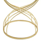 Table d'appoint ronde moderne Christopher Knight Home Lumi avec miroir, doré/noir