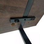 Table à manger industrielle rustique pour 4 à 6 personnes, plateau en bois de 3,8 cm d'épaisseur, pieds en métal, décoration polyvalente