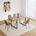Rustic Industrial Dining Table for 4-6, 1.5 Thick Wood Top, Metal Legs, Multi-Use Dcor