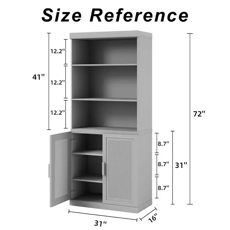PexFix Bibliothèque en bois avec étagères réglables 72x31x16