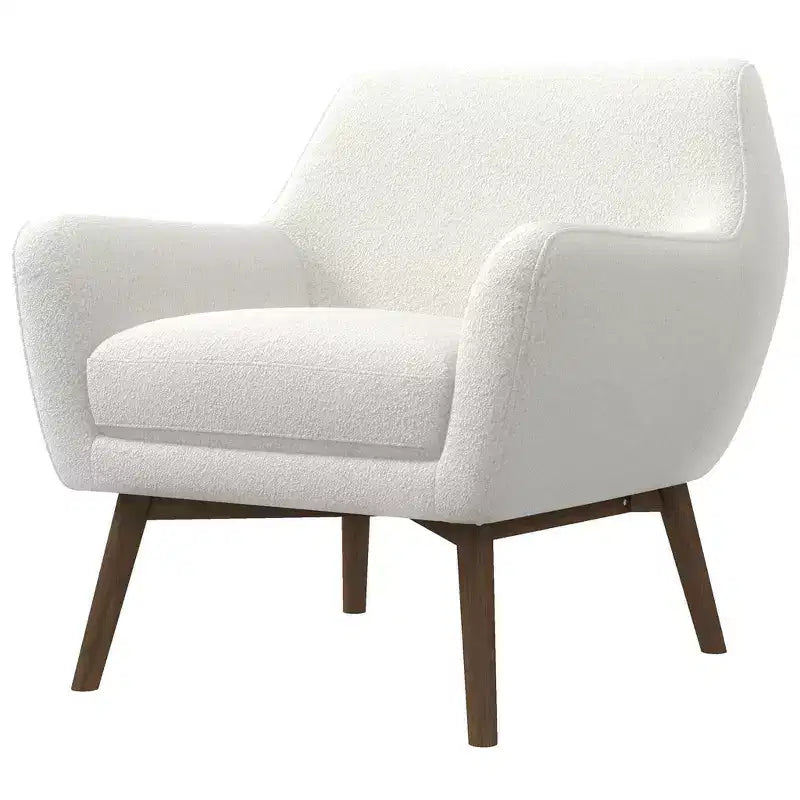 Christopher Knight Home Jill Mid-Century Modern Boucl Accent Chair with Solid Wood Legs