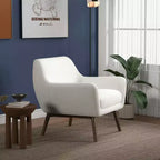Christopher Knight Home Jill Fauteuil d'appoint en bouclé de style moderne du milieu du siècle avec pieds en bois massif