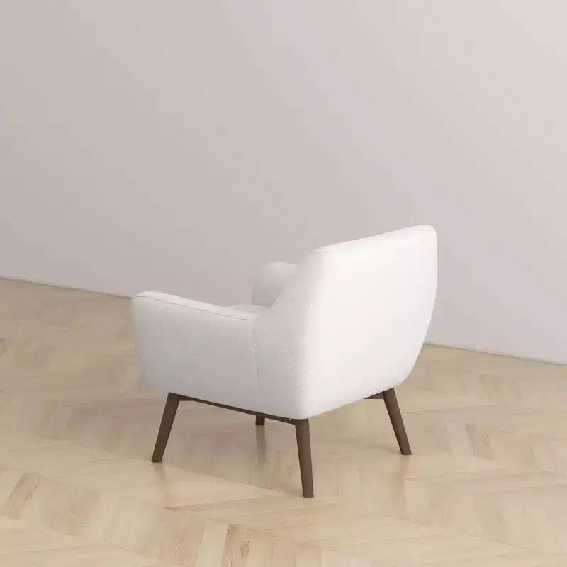 Christopher Knight Home Jill Fauteuil d'appoint en bouclé de style moderne du milieu du siècle avec pieds en bois massif