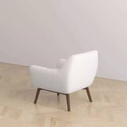 Christopher Knight Home Jill Fauteuil d'appoint en bouclé de style moderne du milieu du siècle avec pieds en bois massif