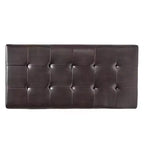 Banc de rangement capitonné contemporain en similicuir Kilbourne de GDFStudio avec étagère, marron