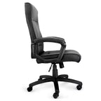 Chaise de bureau Elama High Back réglable en similicuir noir
