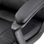Chaise de bureau Elama High Back réglable en similicuir noir