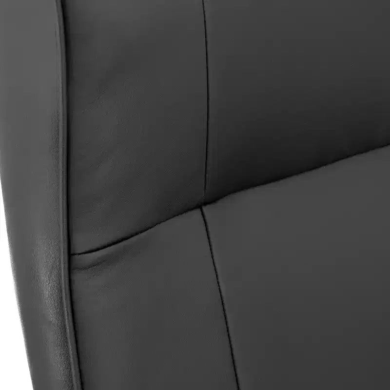 Chaise de bureau Elama High Back réglable en similicuir noir