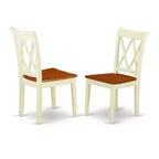 Ensemble HomeStock ANCL3 table ronde de 36 pouces et 2 chaises Cerise Crème