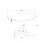 Ensemble de salle à manger moderne HomeStock avec table ronde et chaises en lin noyer