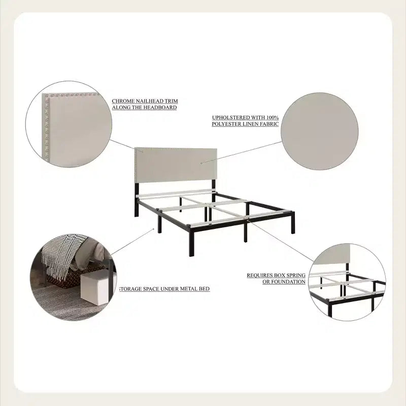 Lit capitonné simple ChaletPosh