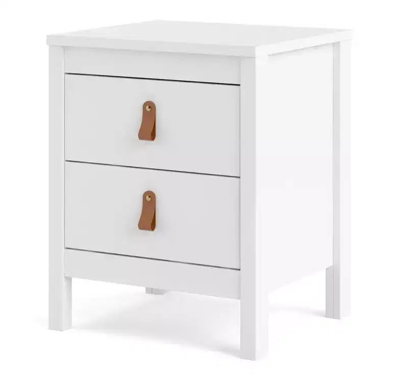 HomeStock Table de chevet 2 tiroirs