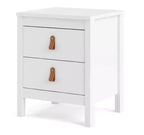 HomeStock Table de chevet 2 tiroirs