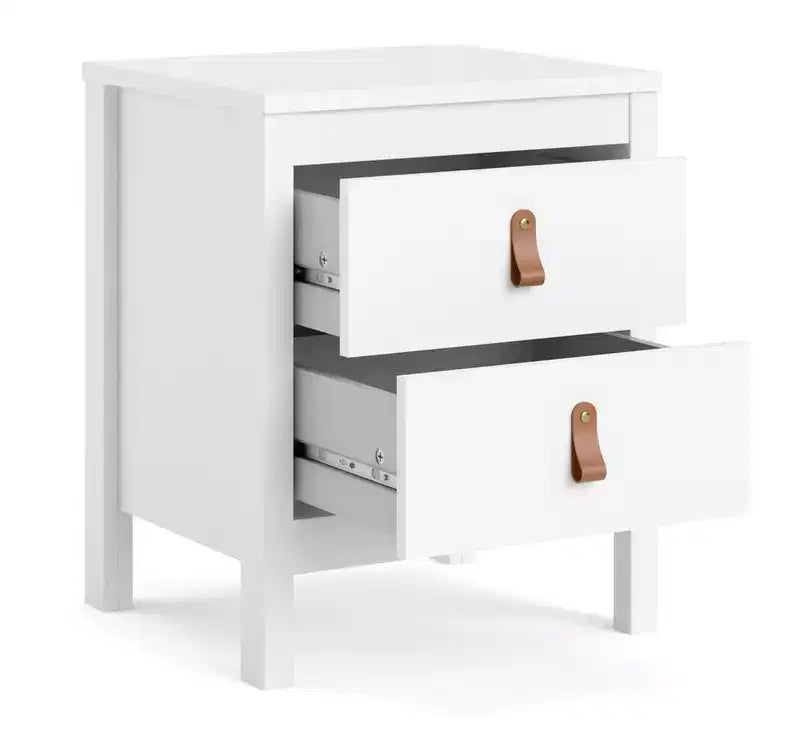 HomeStock Table de chevet 2 tiroirs