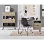 Bureau informatique Landon, chêne gris patiné