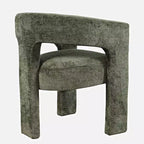 Fauteuil de salon Jofran, Gwen Modern Luxury Jacquard Fabric Upholstered Sculpture - Couleur verte