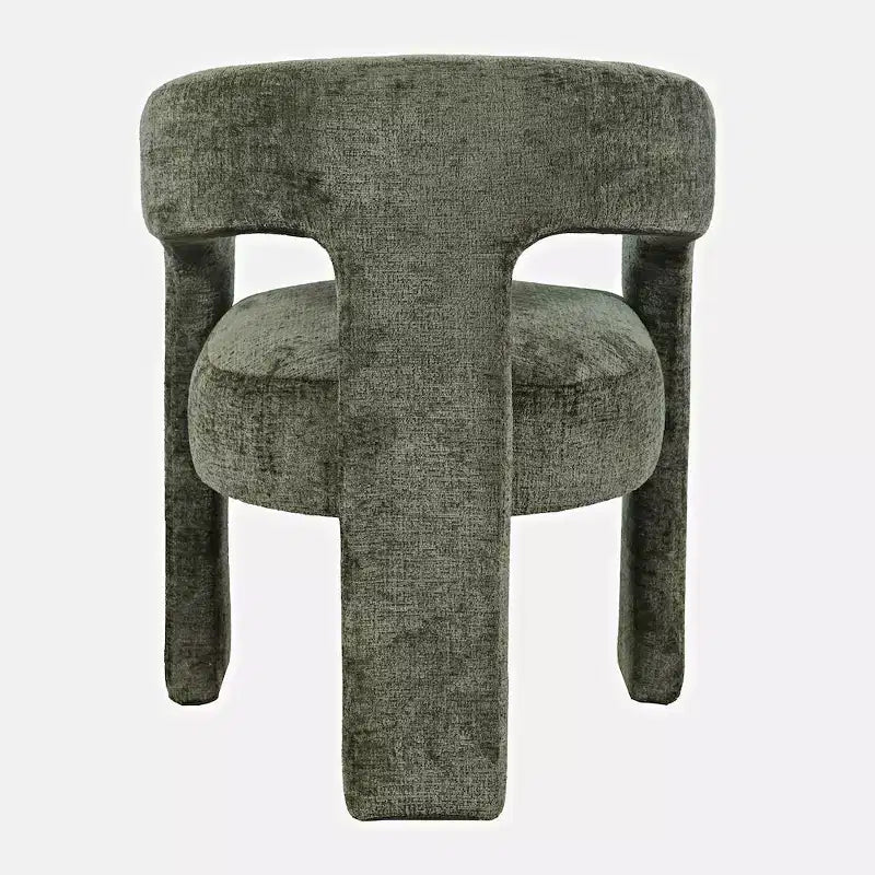Fauteuil de salon Jofran, Gwen Modern Luxury Jacquard Fabric Upholstered Sculpture - Couleur verte