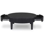 Table basse ronde Marstream avec tiroirs de rangement Signature Design by Ashley, style moderne champêtre, noire