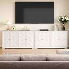 Heynemo Buffet de Rangement avec Armoire de Rangement, Buffet Moderne de 56 pouces avec 4 Portes et Étagères Réglables, Armoire d'Appoint Meuble Bar à Café