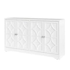 Heynemo Buffet de Rangement avec Armoire de Rangement, Buffet Moderne de 56 pouces avec 4 Portes et Étagères Réglables, Armoire d'Appoint Meuble Bar à Café