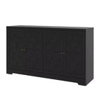 Heynemo Buffet de Rangement avec Armoire de Rangement, Buffet Moderne de 56 pouces avec 4 Portes et Étagères Réglables, Armoire d'Appoint Meuble Bar à Café