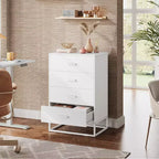 Commode de chambre à 4 tiroirs, table de chevet, commode, commode haute avec cadre métallique robuste pour couloir, salon, placard