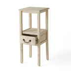 Table d'appoint contemporaine GDFStudio Declan en bois d'hévéa avec tiroir