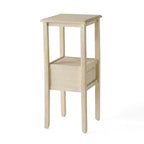 Table d'appoint contemporaine GDFStudio Declan en bois d'hévéa avec tiroir