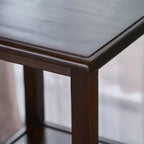 Table d'appoint contemporaine GDFStudio Declan en bois d'hévéa avec tiroir