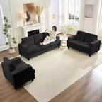 Mjkone Ensemble de canapé 3 pièces pour salon, largeur 82 po, comprenant un canapé 3 places et un canapés 2 places avec fauteuil, ensemble de meubles modulaires sectionnels