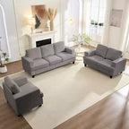 Mjkone Ensemble de canapé 3 pièces pour salon, largeur 82 po, comprenant un canapé 3 places et un canapés 2 places avec fauteuil, ensemble de meubles modulaires sectionnels