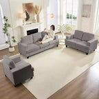 Mjkone Ensemble de canapé 3 pièces pour salon, largeur 82 po, comprenant un canapé 3 places et un canapés 2 places avec fauteuil, ensemble de meubles modulaires sectionnels