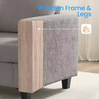 Mjkone Ensemble de canapé 3 pièces pour salon, largeur 82 po, comprenant un canapé 3 places et un canapés 2 places avec fauteuil, ensemble de meubles modulaires sectionnels