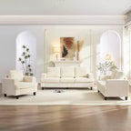 Mjkone Ensemble de canapé 3 pièces pour salon, largeur 82 po, comprenant un canapé 3 places et un canapés 2 places avec fauteuil, ensemble de meubles modulaires sectionnels