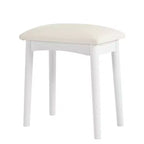 Coiffeuse d'angle avec tabouret Coiffeuse compacte avec miroir éclairé à 360°, tiroir et meuble de rangement, Noyer/Blanc-ModernLuxe