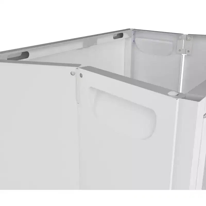 Meuble de rangement pliable en acier et bois avec design antidérapant - Installation rapide, rangement facile à monter soi-même avec porte
