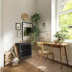 Meuble de rangement pliable en acier et bois avec design antidérapant - Installation rapide, rangement facile à monter soi-même avec porte
