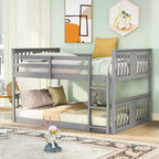 Whisen Full Over Full Bunk Bed with Ladder, Designed for your safety