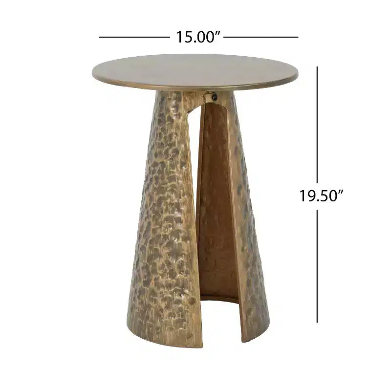 Christopher Knight Home Dorothea Table d'appoint en métal de style rétro faite à la main