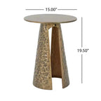 Christopher Knight Home Dorothea Table d'appoint en métal de style rétro faite à la main