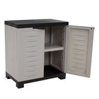Sunnydaze Armoire de rangement polyvalente en plastique avec étagère réglable - 25.5