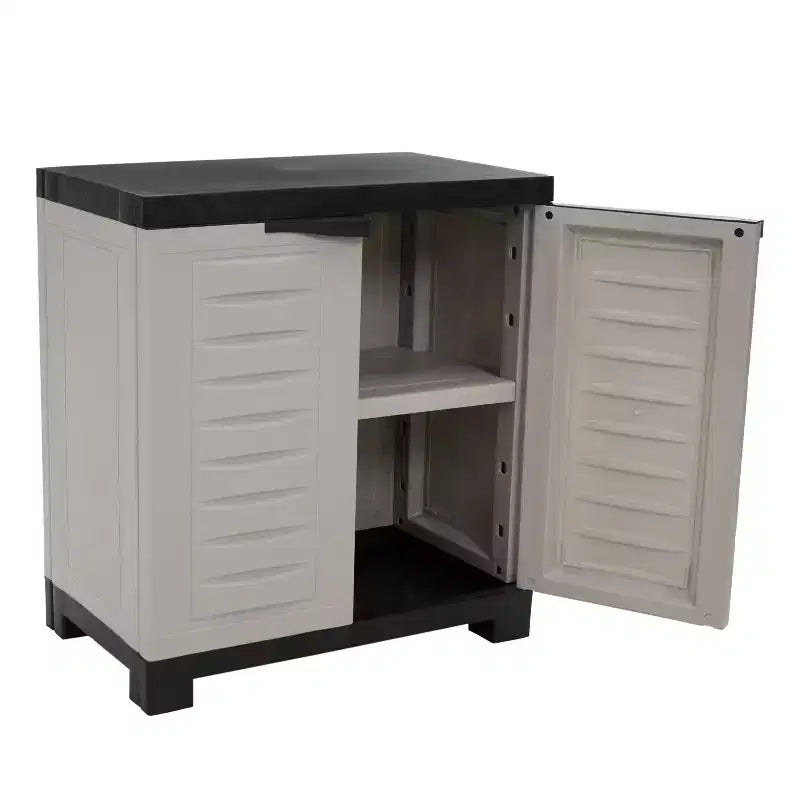 Sunnydaze Armoire de rangement polyvalente en plastique avec étagère réglable - 25.5