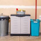 Sunnydaze Armoire de rangement polyvalente en plastique avec étagère réglable - 25.5