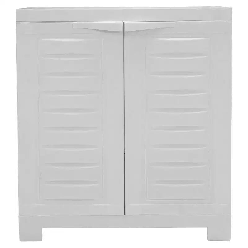 Sunnydaze Armoire de rangement polyvalente en plastique avec étagère réglable - 25.5